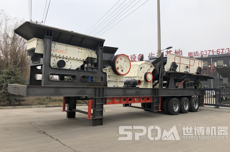 四組合鵝卵石移動(dòng)破碎制砂機